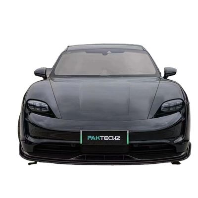 ポルシェ・タイカン・タイカンアップグレード用 ドライカーボンファイバー カーボンファイバー ボディキット パクテック スタイル フロントショベル ディフューザー スポイラー ボディキット