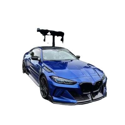 4 クーペ BMW M3 ボディキット ブルー フロント GEEXスタイル フロント バンパーフェンダー