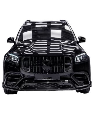メルセデス X167 GLS450 カーボンファイバー ボディキット GLS アップグレード BSスタイル フロント リップ ディフューザー スポイラー ワイドボディキット