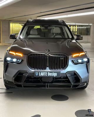 BMW X7 カーボンファイバー ボディキット X7 LD スタイル カーボンファイバー フロントリップディフューザー スポイラー フッド 輪弧