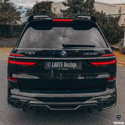 BMW X7 カーボンファイバー ボディキット X7 LD スタイル カーボンファイバー フロントリップディフューザー スポイラー フッド 輪弧
