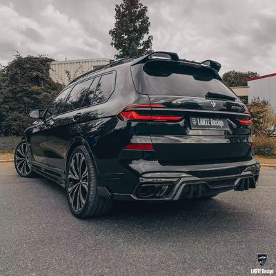 BMW X7 カーボンファイバー ボディキット X7 LD スタイル カーボンファイバー フロントリップディフューザー スポイラー フッド 輪弧