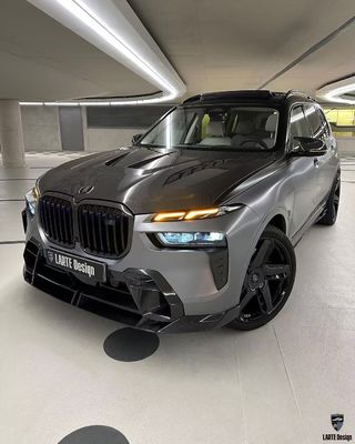 BMW X7 カーボンファイバー ボディキット X7 LD スタイル カーボンファイバー フロントリップディフューザー スポイラー フッド 輪弧
