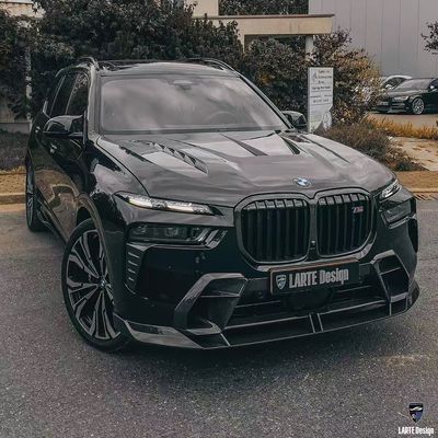 BMW X7 カーボンファイバー ボディキット X7 LD スタイル カーボンファイバー フロントリップディフューザー スポイラー フッド 輪弧
