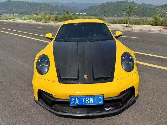 ポルシェ992 カーボンファイバーボディ キット992 GT3 スタイル フロントとバック バンパー サイドスカート スポイラーハッド