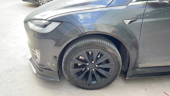 テスラモデルX カーボンファイバーボディキットモデルX カーボンファイバーフロントリップディフューザー スポイラーフッドホイールアーチ ワイドボディキット