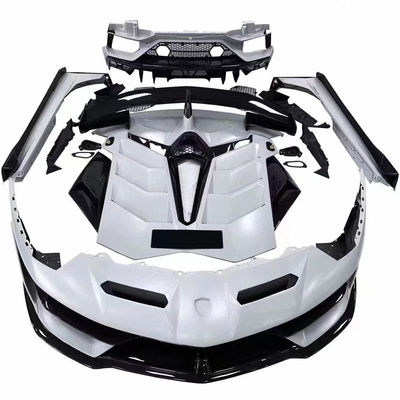 Lamborghini Aventador LP700 LP720 カーボンファイバー ボディキット Aventador SVJスタイルのアップグレード フロントとリア バンパースポイラー ボディキット