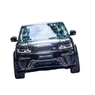 Runde ASPEC スタイル CF&amp; FRP ワイドボディキット フロント バンパー 後部 バンパー サイドスカート フェンダー ランドローバー RANGE ROVE SPORT 2014-2017
