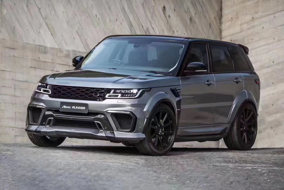 Runde ASPEC スタイル CF&amp; FRP ワイドボディキット フロント バンパー 後部 バンパー サイドスカート フェンダー ランドローバー RANGE ROVE SPORT 2014-2017