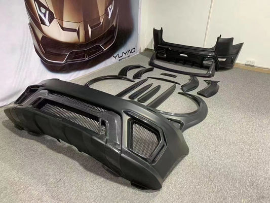 Runde ASPEC スタイル CF&amp; FRP ワイドボディキット フロント バンパー 後部 バンパー サイドスカート フェンダー ランドローバー RANGE ROVE SPORT 2014-2017