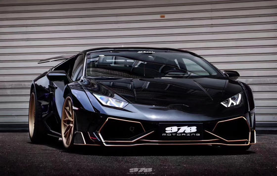 ランボルギーニ LP580 LP610 カーボンファイバー ワイドボディキット LP580 LP610 改良されたPDスタイル フロントとリア バンパースポイラー ワイドボディ