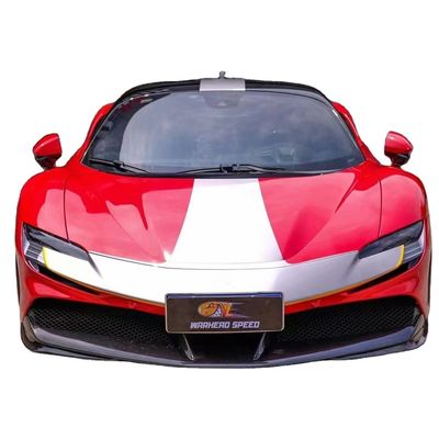フェラーリ SF90 ドライカーボンファイバー ボディキット SF90 OEMスタイル カーボンファイバー フロント リップ ディフューザー スポイラー サイドスカート