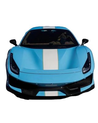 フェラーリ 488 ボディキット 488 アップグレードされた PistA スタイルの前後 バンパーボット スポイラー カーボンファイバー ボディキット