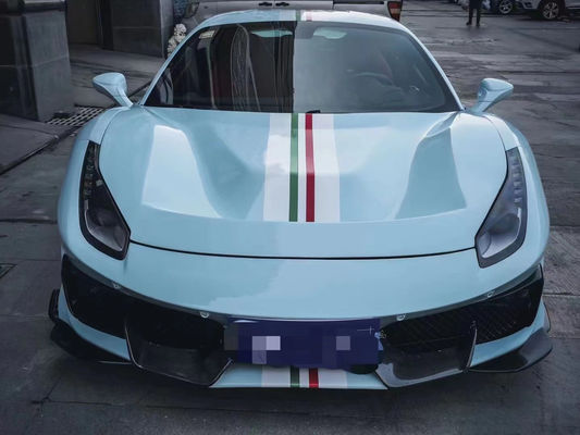 フェラーリ 488 ボディキット 488 アップグレードされた PistA スタイルの前後 バンパーボット スポイラー カーボンファイバー ボディキット
