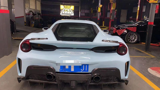フェラーリ 488 ボディキット 488 アップグレードされた PistA スタイルの前後 バンパーボット スポイラー カーボンファイバー ボディキット