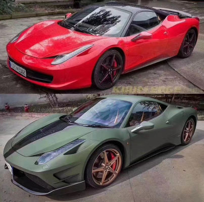 フェラーリ 458 カーソリ キット 458 改良 ミシャ スタイル フロントとバック バンパー サイド スカート フード スポイラー カーソリ キット