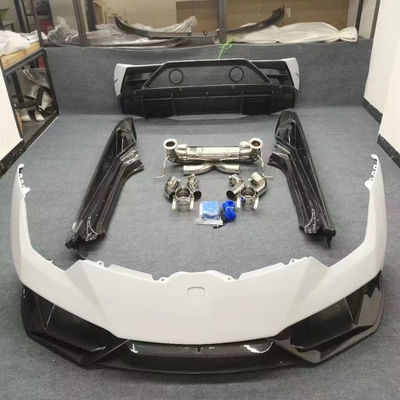 ホワイトEVOスタイル カーボンファイバーボディキット 前後バンパーEvoワイドボディキット
