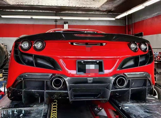 フェラーリ F8 カーボンファイバーボディキット F8 改良されたKEYVANYスタイル フロント・ショベル・ディフューザー・スポイラー・ボディキット