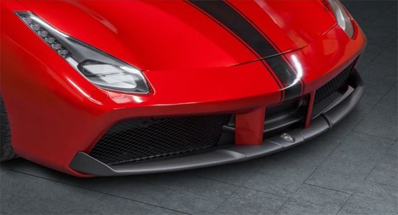 フェラーリ 488 カーボンファイバー ボディキット 488 アップグレード カプリストスタイル カーボンファイバー フロント リップ ディフューザー スポイラー