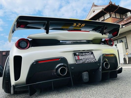 カーボンファイバー ワイドボディ フェアレディ 488ピスタ スポイラー カーボンファイバー スポイラー ウイング