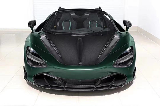 カーボンファイバー カーボンファイバー ボディキット マクラーレン 720S 720 アップグレードTOPCARスタイル フロントショベル 後部ディフューザー スポイラーカバー