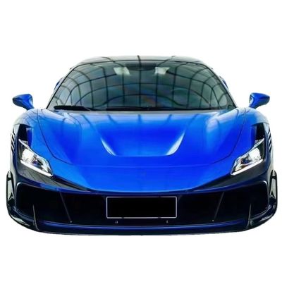 ブルー F8 フェラーリ ボディキット F8 MSYスタイル フロント バンパー リップ ボディキット スポイラー サイドスカート