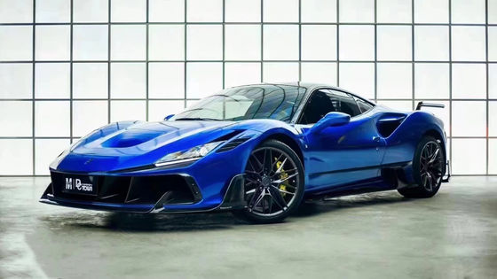 ブルー F8 フェラーリ ボディキット F8 MSYスタイル フロント バンパー リップ ボディキット スポイラー サイドスカート