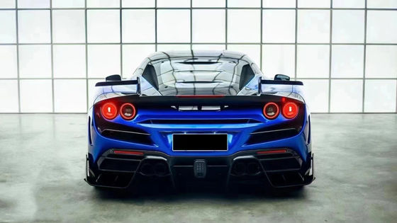 ブルー F8 フェラーリ ボディキット F8 MSYスタイル フロント バンパー リップ ボディキット スポイラー サイドスカート