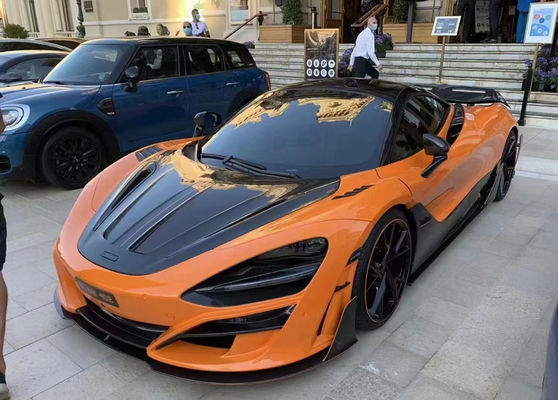 マクラーレン720向け ドライカーボンファイバーボディキット 720 改良されたMSYスタイル カーボンファイバー フロントとリア バンパー スポイラー ワイドボディキット