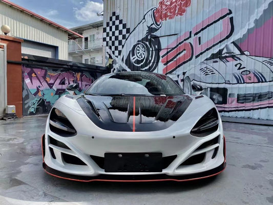 マクラーレン720向け ドライカーボンファイバーボディキット 720 改良されたMSYスタイル カーボンファイバー フロントとリア バンパー スポイラー ワイドボディキット
