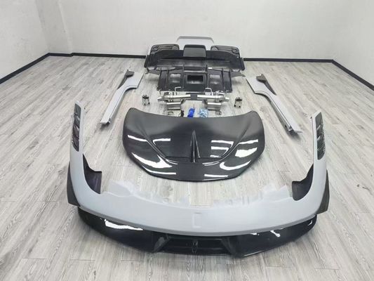 フェアレディ458 ボディキットSPスタイル カーボンファイバー フロント・アンド・リア バンパー スポイラー フード 2010-2014