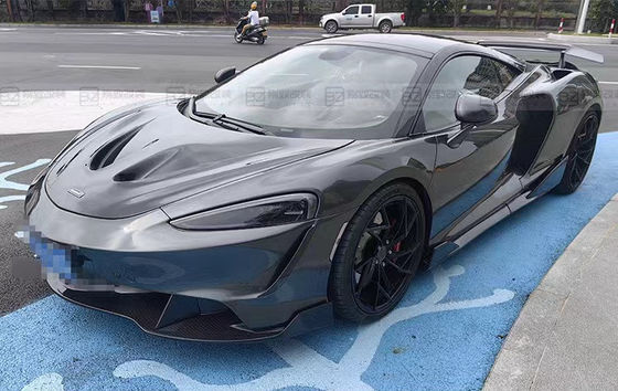 プラスチックブラック マクラーレン GT ボディキット バンパー スポイラー サイドスカート フード