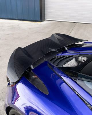 ブルー 720s ワイドボディキット マクラーレン カーボンファイバー フロント リップディフューザー スポイラーキット