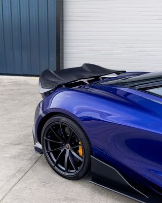 ブルー 720s ワイドボディキット マクラーレン カーボンファイバー フロント リップディフューザー スポイラーキット