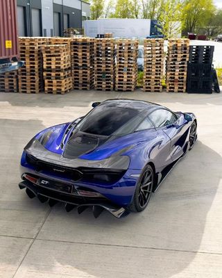 ブルー 720s ワイドボディキット マクラーレン カーボンファイバー フロント リップディフューザー スポイラーキット
