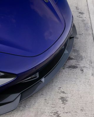 ブルー 720s ワイドボディキット マクラーレン カーボンファイバー フロント リップディフューザー スポイラーキット