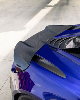 ブルー 720s ワイドボディキット マクラーレン カーボンファイバー フロント リップディフューザー スポイラーキット