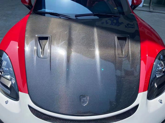 高品質のカーボンファイバーカバー ポルシェ718 ボックススター カーボンファイバー エンジンハッチ718アップグレード GT4カバー