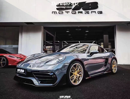 ポルシェ718 ボックススター カーソリーキット 718 改良されたPDスタイル フロントとバック バンパー トゥイヤー スポイラー