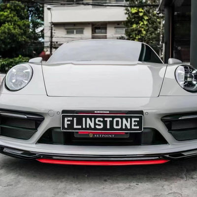 ポルシェ 911 992 カーボンファイバーボディキット 911 992 アップグレードテックアートスタイル フロントショベルディフューザースポイラーサイドスカート ボディキット