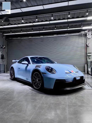 ポルシェ 911 992 カーソリーキット 992 GT3 スタイルのアップグレードされた炭素繊維 フロントとバック バンパー スポイラー フード カーソリーキット