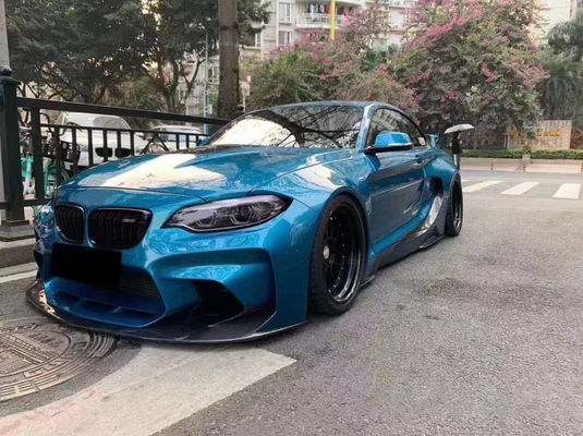 BMW F22 F87 2シリーズ M2 ボディキット M2 M235 アップグレード IMP スタイル フロントとリア バンパースポイラー ワイド ボディキ