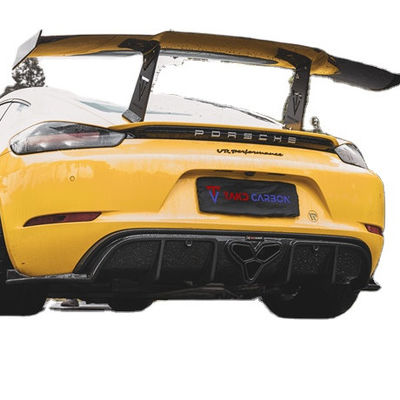 ポルシェ 718 ボックススター ケイマン用 カーボンファイバー素材 718 カーボンファイバー バックディフューザー EVO スタイル 718 カーボンファイバー用 カーボンファイバー用 カーボンファイバー用