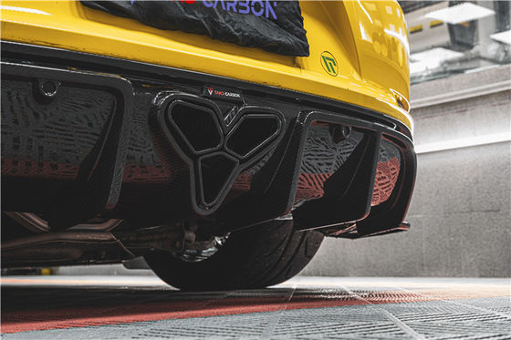 ポルシェ 718 ボックススター ケイマン用 カーボンファイバー素材 718 カーボンファイバー バックディフューザー EVO スタイル 718 カーボンファイバー用 カーボンファイバー用 カーボンファイバー用