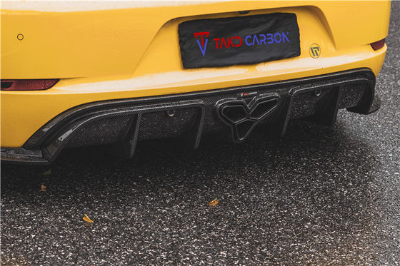 ポルシェ 718 ボックススター ケイマン用 カーボンファイバー素材 718 カーボンファイバー バックディフューザー EVO スタイル 718 カーボンファイバー用 カーボンファイバー用 カーボンファイバー用