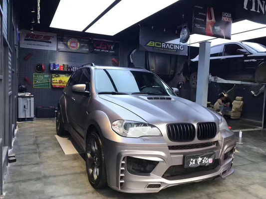 BMW E70 E71 X5 ボディキット FPR 素材 X5 E70 E71 アップグレード PD スタイル フロントとバック バンパー 幅広くボディキ