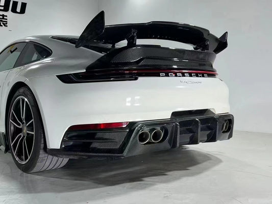 ポルシェ 911 992 カーボンファイバーボディキット 911 992 アップグレードされたブラススタイル フロントショベルディフューザー スポイラーボディキット