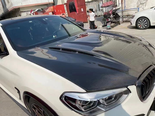 BMW X3M X4M F97 F98 カーボンファイバーマシンカバー 乾燥カーボンファイバー素材 X3M X4M カーボンファイバー エンジンハッドカバー