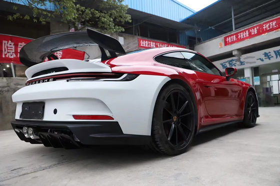 ポルシェ911 992 992 アップグレードされたGT3スタイル フロントとリア バンパーサイドスカート スポイラー フード ボディキット