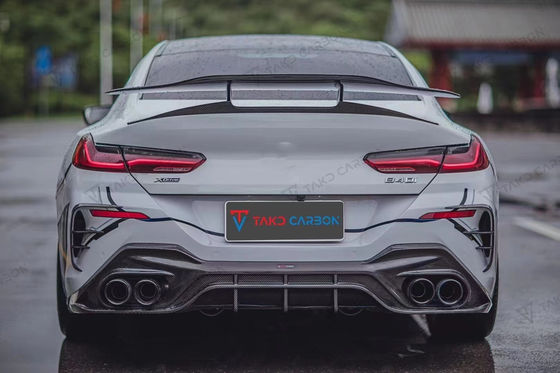 BMW 8シリーズ G14 G15 G16 840i カーボンファイバーボディキット 840i カーボンファイバー フロントスクープ 拡散スポイラー サイドスカート